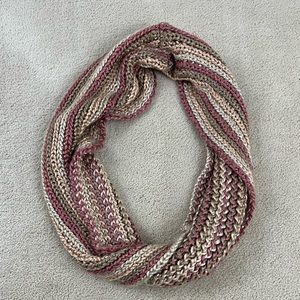 Crocheted Gold Sparkle Twisted Infinity Scarf